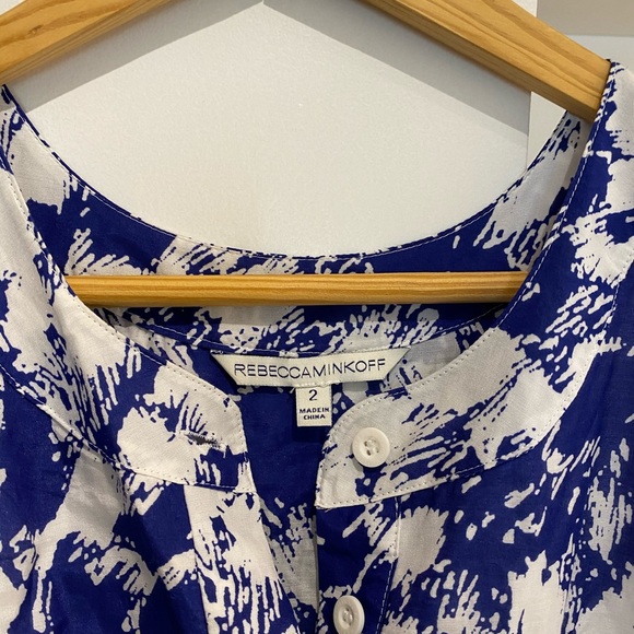 Rebecca minkoff blue white printed dress size 2 - Picture 2 of 7